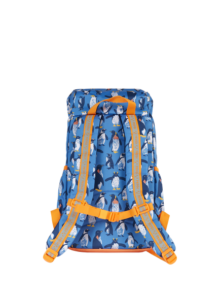 Frugi Kids' Trail Blazing Backpack, Penguin Waddle - view 2, Penguin Waddle