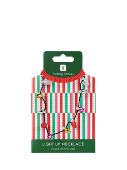Talking Tables Christmas Light Up Necklace, Pink, Pink
