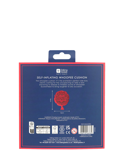 Talking Tables Retro Pop Whoopie Cushion - view 2, Blue