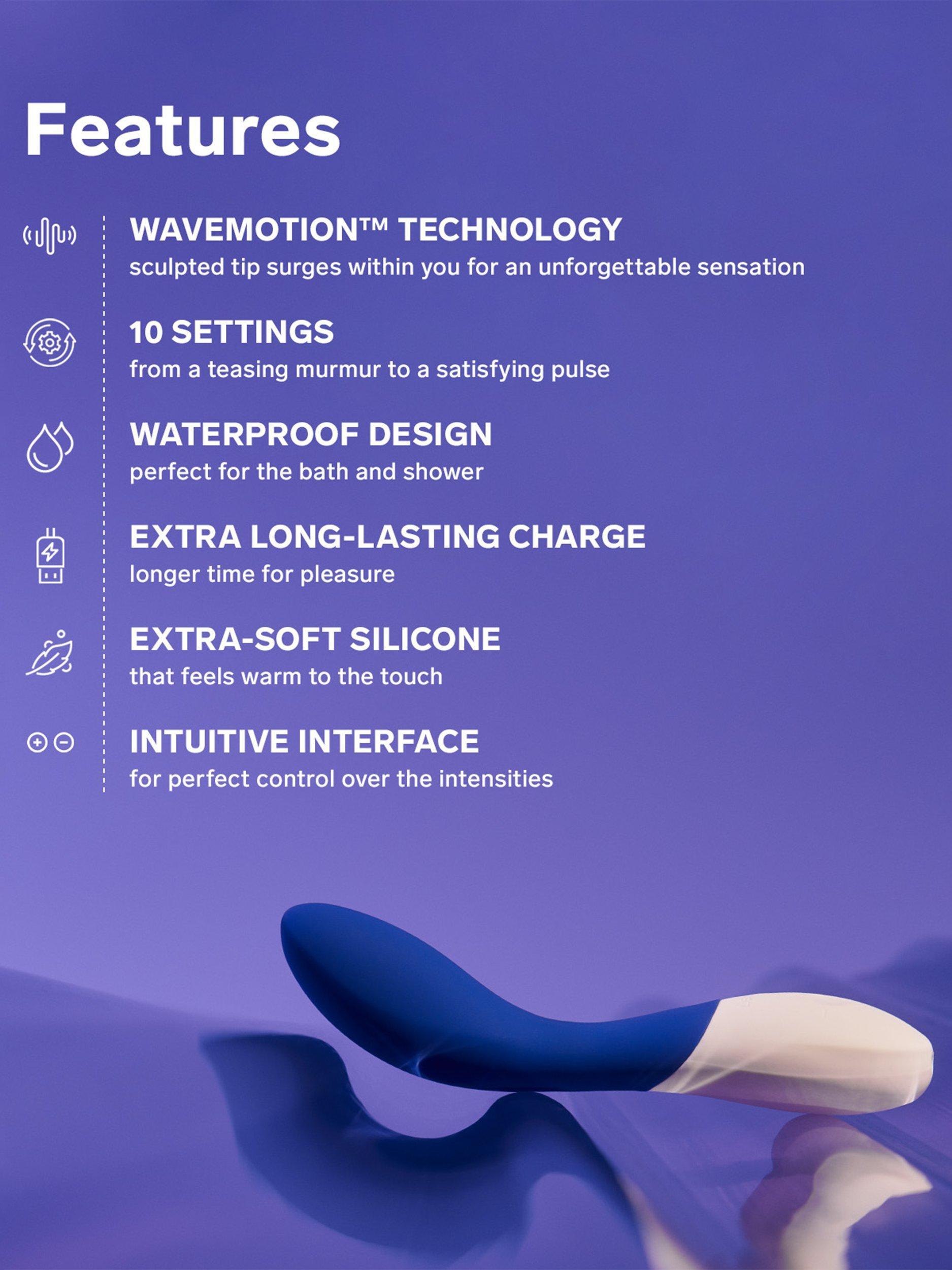 Product image 4 of 7, which shows LELO MONA Wave Sex Toy, Midnight Blue