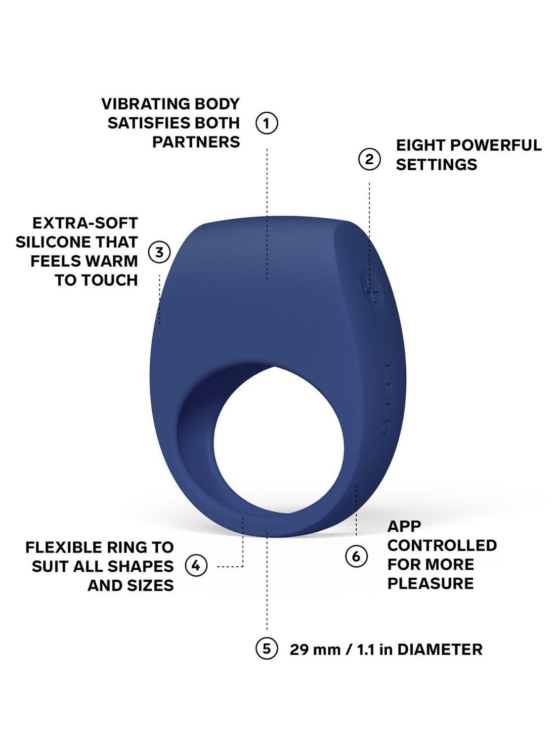 Product image 3 of 6, which shows LELO TOR 3 Sex Toy, Base Blue
