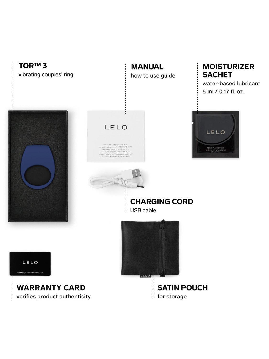 Product image 6 of 6, which shows LELO TOR 3 Sex Toy, Base Blue