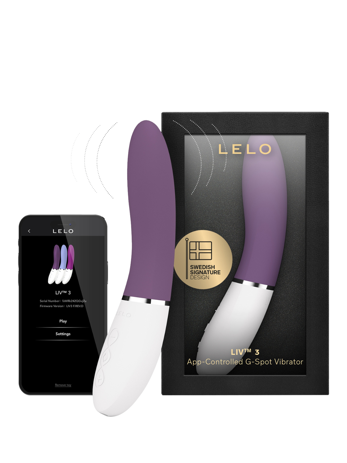 Product image 2 of 8, which shows LELO LIV 3 Sex Toy, Plum