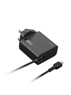 Lenovo 65W USB-C Wall Adapter, Black, Black