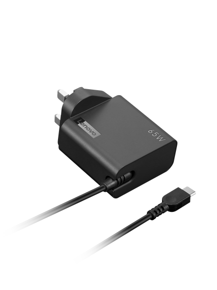 Lenovo 65W USB-C Charger, Black, Black