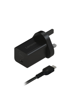 Lenovo GaN Nano 65W Adapter, Black, Black