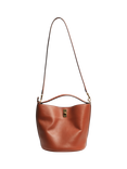 Pre-loved CELINE 2-Way Leather Bucket Bag, Tan