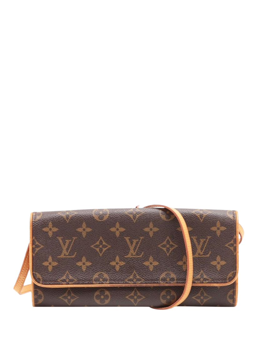 Pre-loved Louis Vuitton Vintage 1999 Monogram Pochette Twin GM Crossbody Bag, Brown