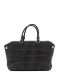 Pre-loved Miu Miu Matelassé Top Handle Leather Grab Bag, Black