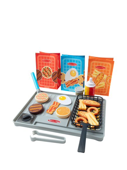Melissa & Doug Colour Reveal Flip & Fry Grill Playset, Multi Multi