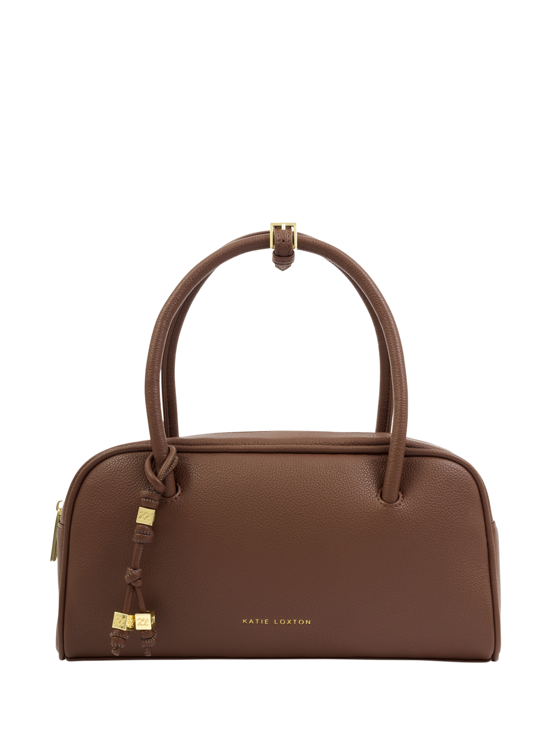 Product image 1 of 5, which shows Katie Loxton Hadley Bowling Bag, Dark Chocolate