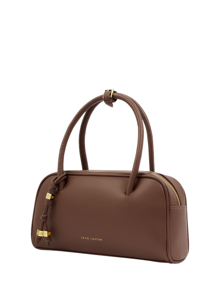 Katie Loxton Hadley Bowling Bag, Dark Chocolate - view 2, Dark Chocolate