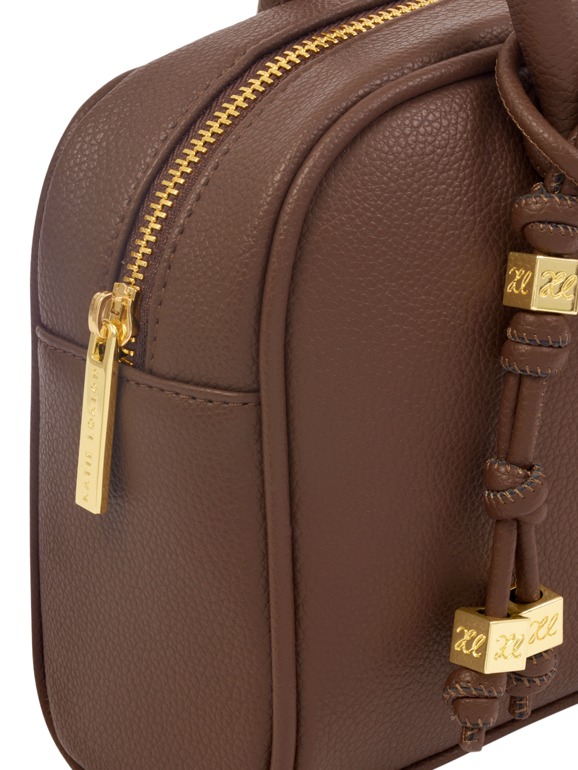 Product image 3 of 5, which shows Katie Loxton Hadley Bowling Bag, Dark Chocolate