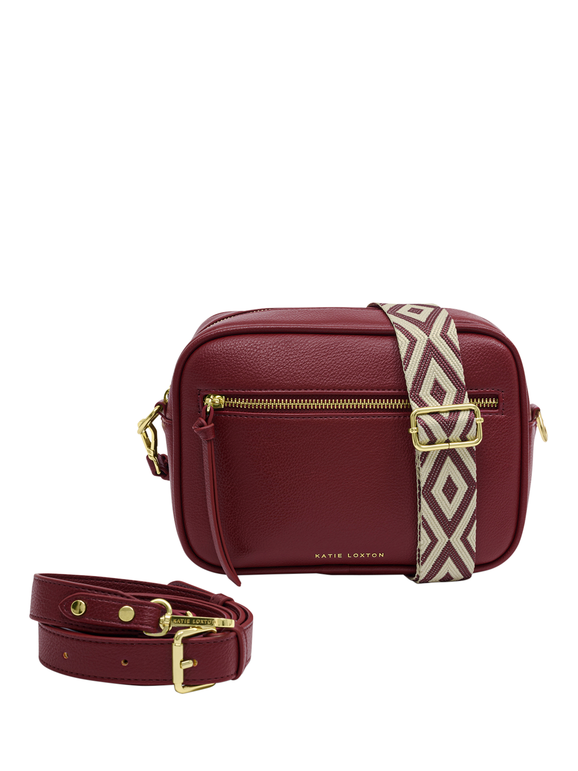 Product image 2 of 4, which shows Katie Loxton Hallie Crossbody Bag, Cherry