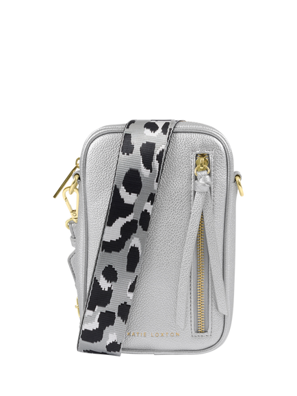 Katie Loxton Hallie Small Crossbody Bag, Silver, Silver