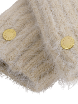 Katie Loxton Winter Wishes Hat & Mitten Gift Set, Taupe - view 2, Taupe