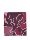 Katie Loxton Abstract Heart Print Scarf, Maroon
