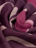 Katie Loxton Abstract Heart Print Scarf, Maroon