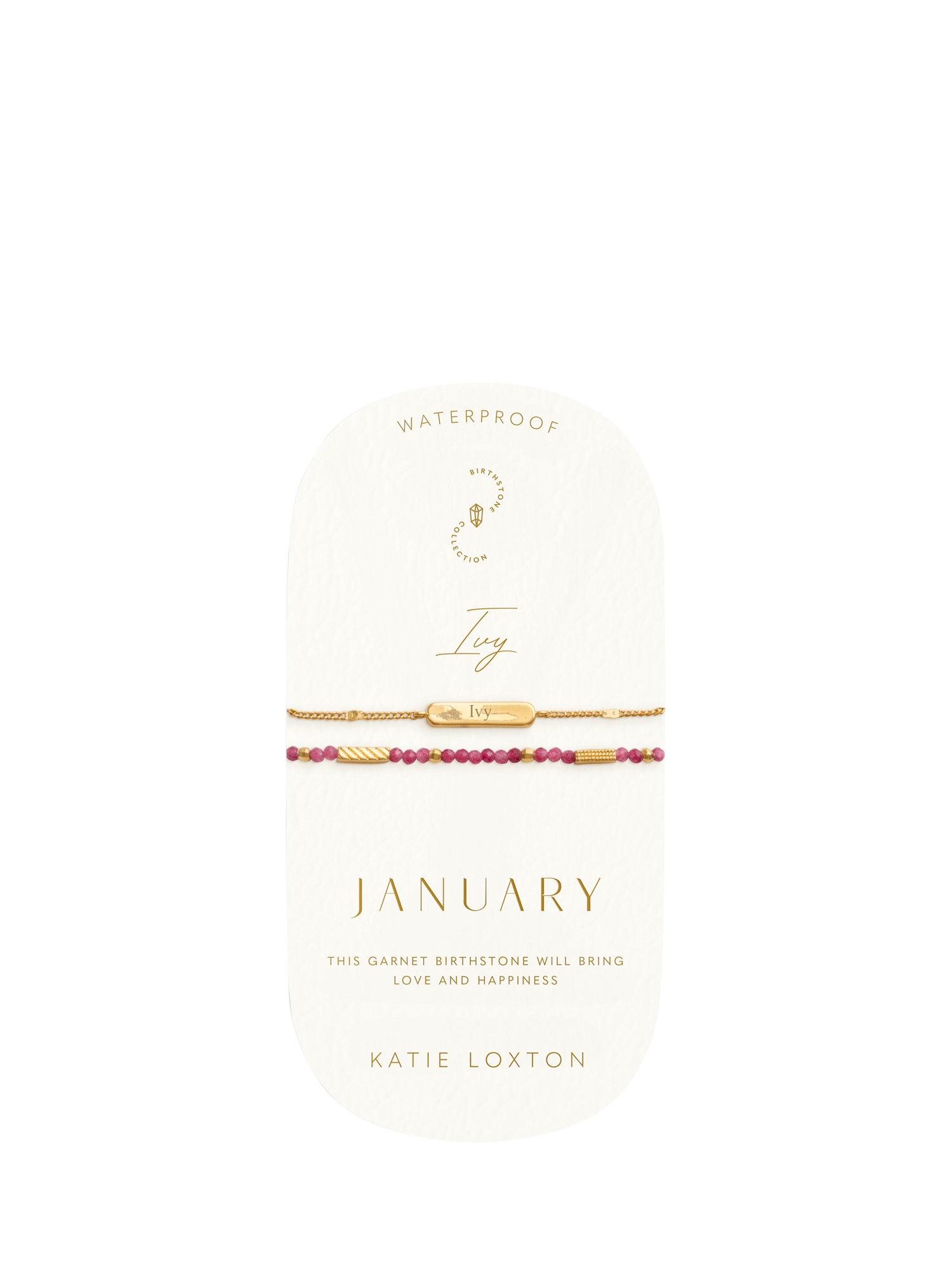 Product image 4 of 5, which shows Katie Loxton Birthstone Bracelet, January