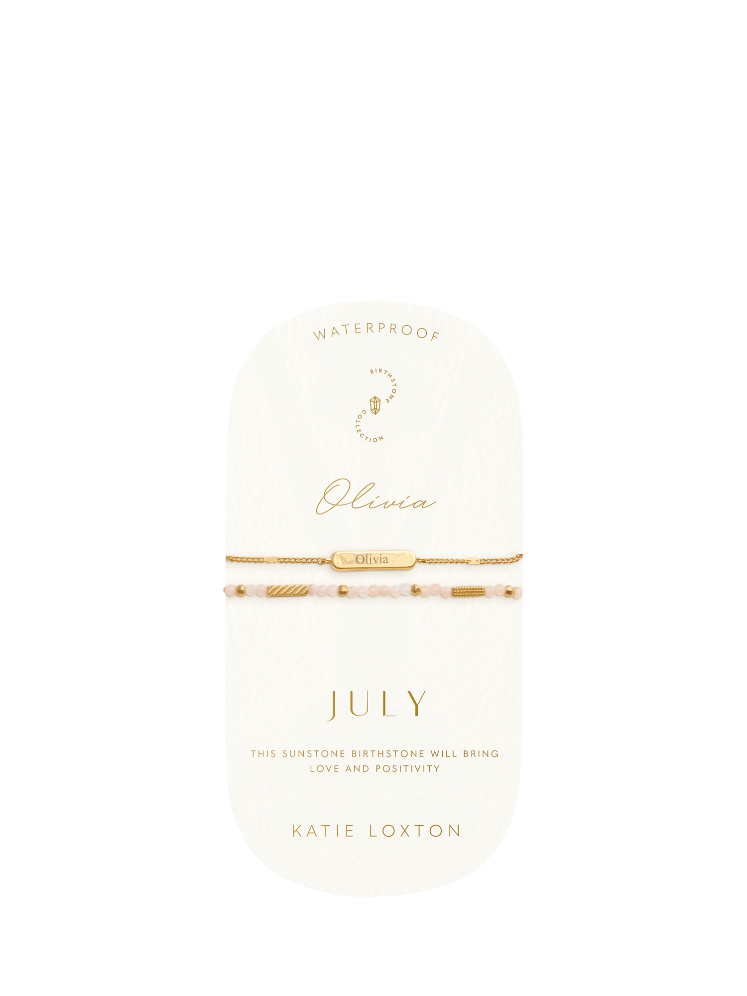 Product image 4 of 5, which shows Katie Loxton Birthstone Bracelet, July