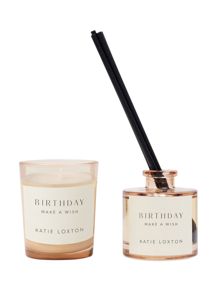 Katie Loxton Mini Happy Birthday Home Fragrance Gift Set, Pink