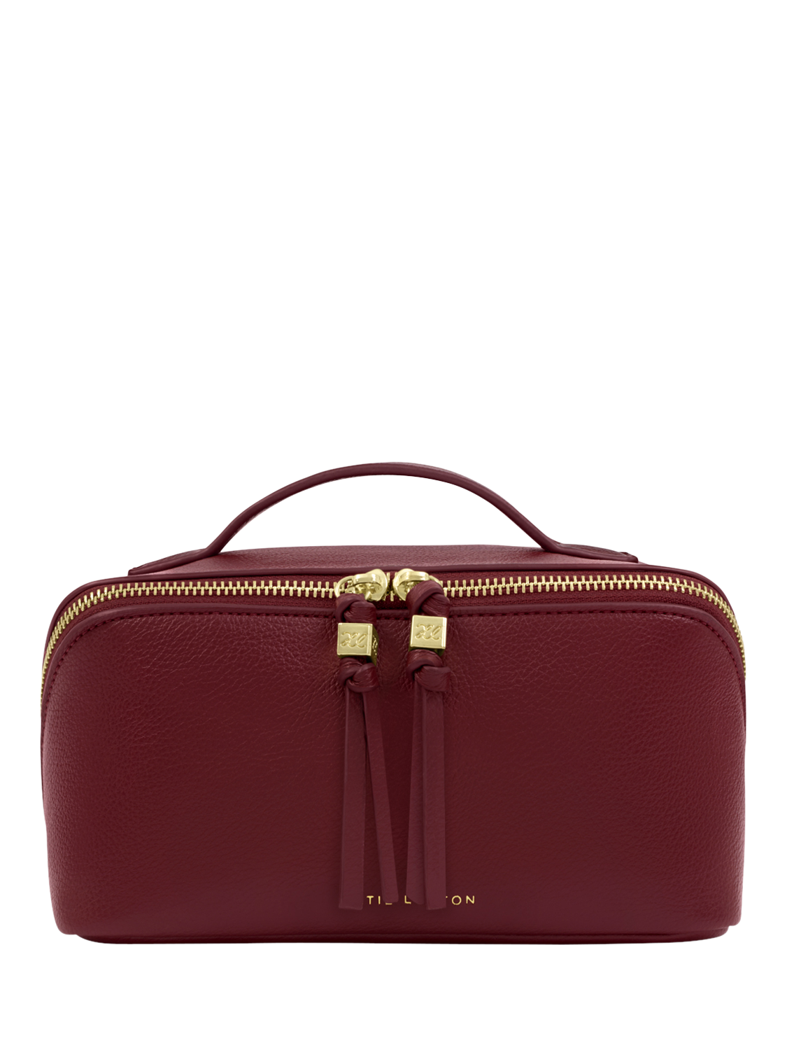 Product image 1 of 4, which shows Katie Loxton Soho Medium Fold Out Wash Bag, Cherry