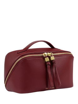Katie Loxton Soho Medium Fold Out Wash Bag, Cherry - view 2, Cherry