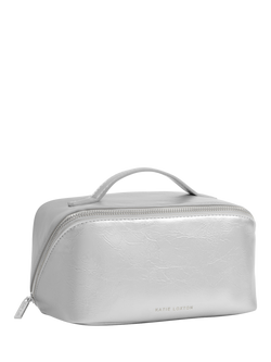 Katie Loxton Fold Out Medium Wash Bag, Silver Crackle - view 2, Silver Crackle