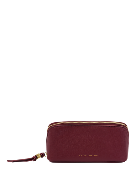Katie Loxton Fold Out Mirror Wash Bag, Cherry, Cherry