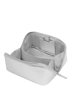 Katie Loxton Fold Out Mirror Wash Bag, Silver Crackle - view 2, Silver Crackle