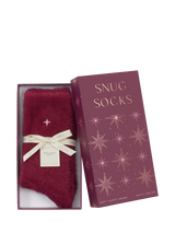 Katie Loxton Stars Fluffy Socks, Cherry