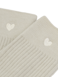 Katie Loxton Heart Ribbed Socks, Off White