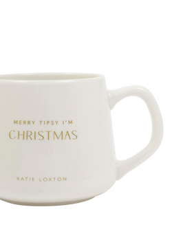 Katie Loxton Merry Tipsy I'm Christmas Mug, 360ml, Green Multi - view 2, Green Multi