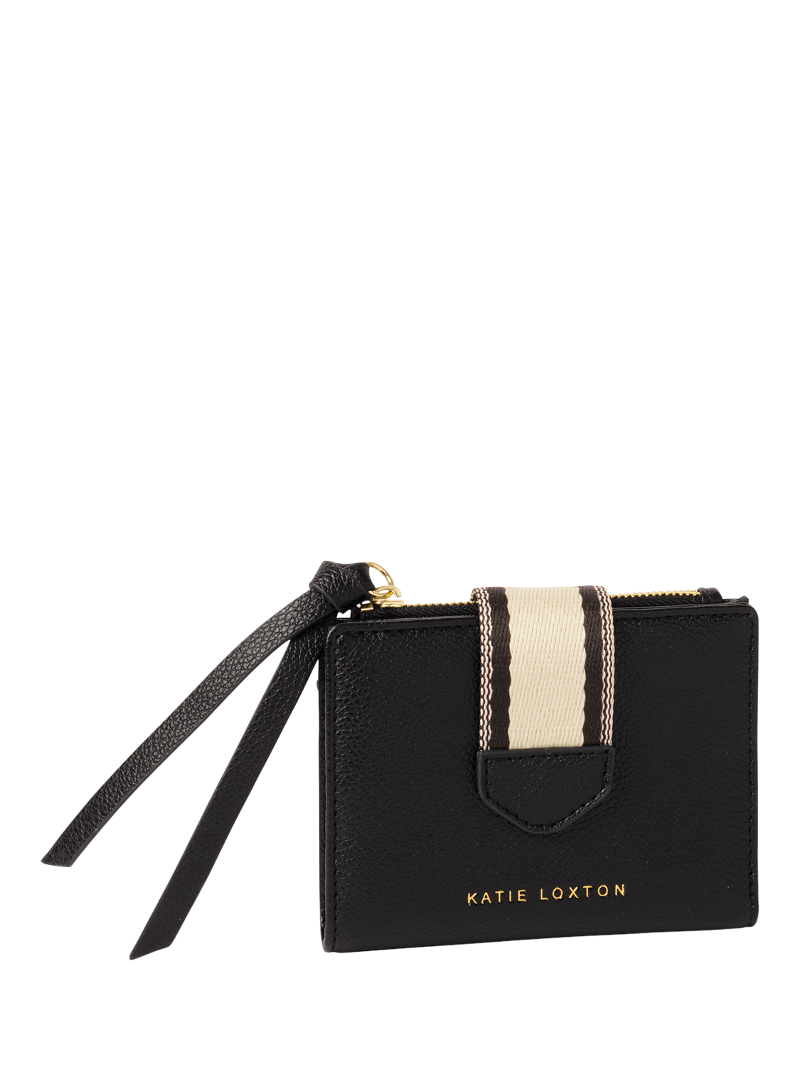 Product image 2 of 5, which shows Katie Loxton Hallie Canvas Strap Purse, Black