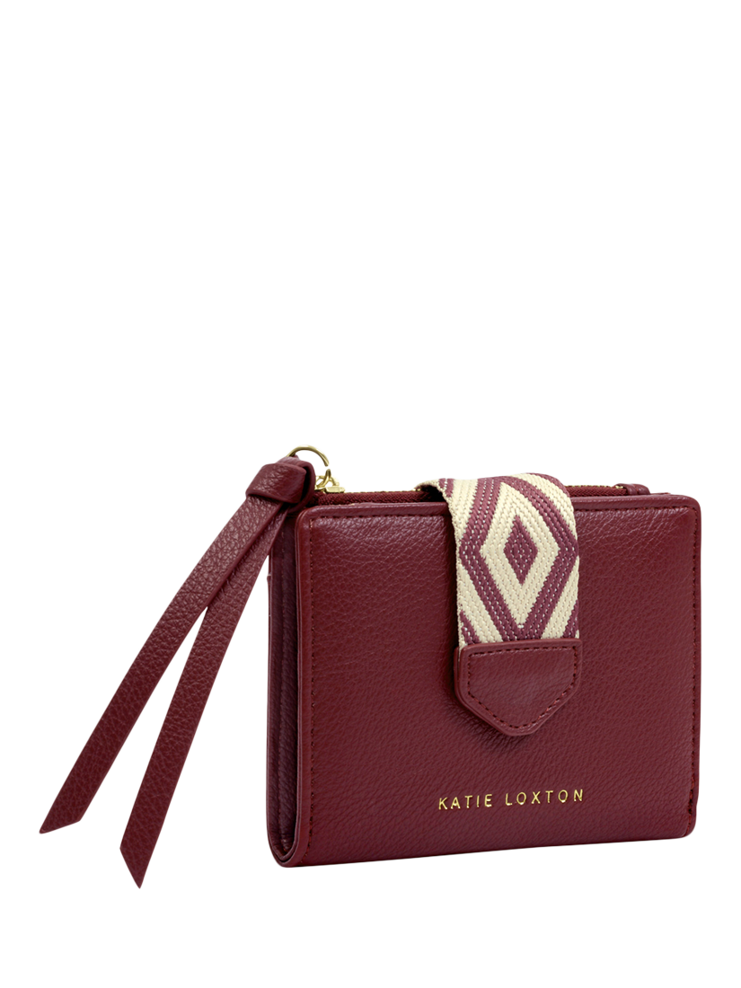 Product image 2 of 4, which shows Katie Loxton Hallie Canvas Strap Purse, Cherry