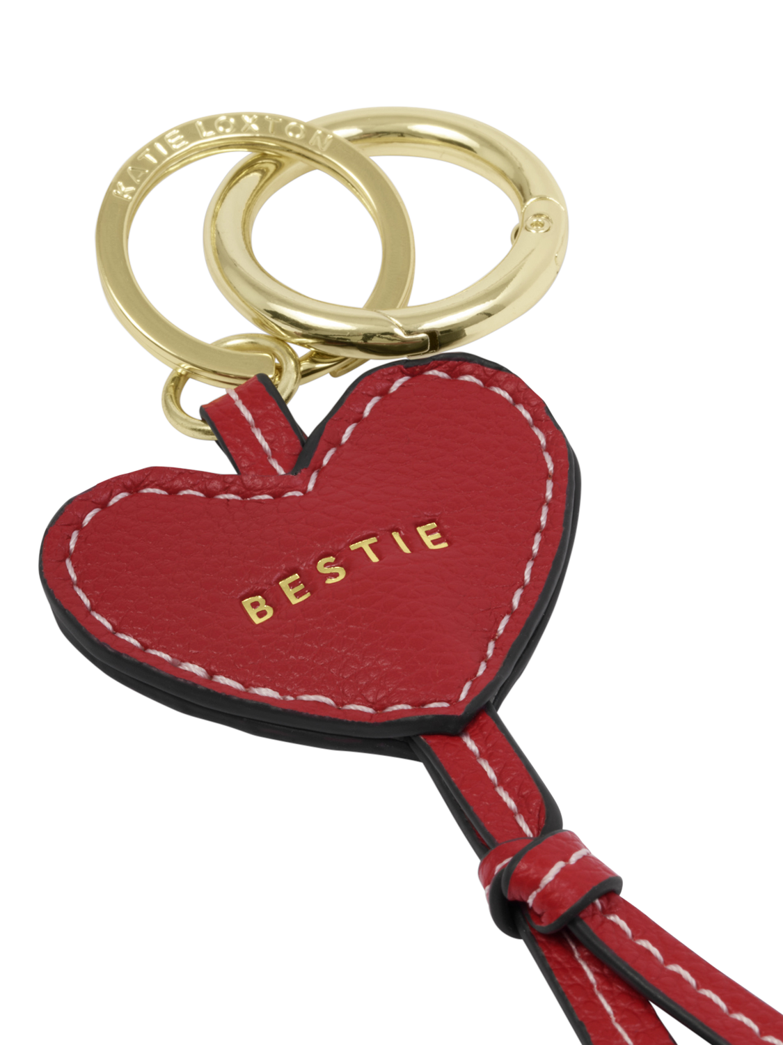 Product image 2 of 4, which shows Katie Loxton Bestie Heart Keyring, Red