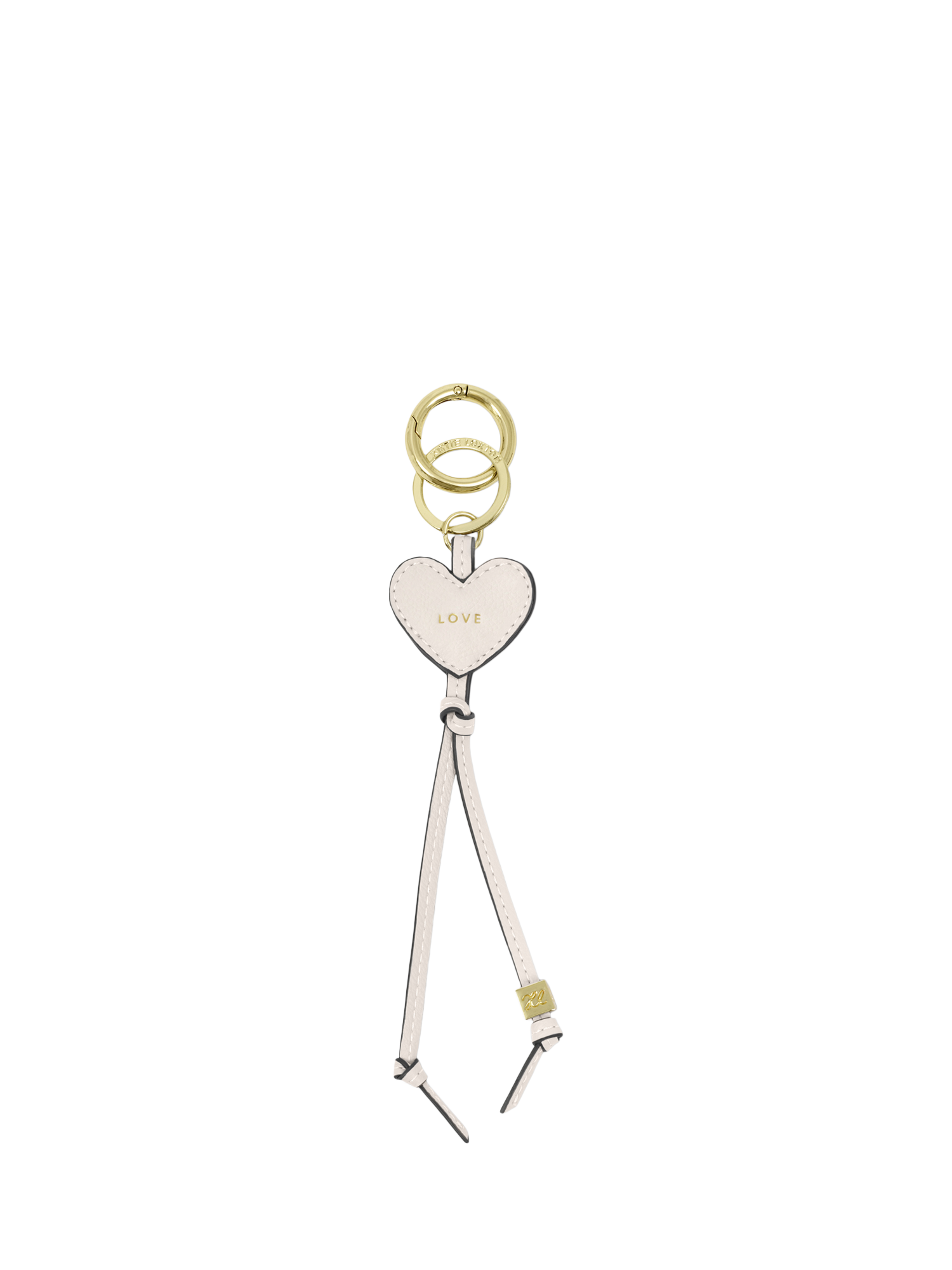 Katie Loxton Love Heart Keyring, Off White