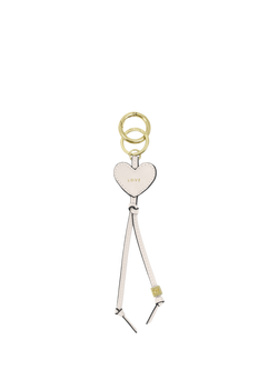 Katie Loxton Love Heart Keyring, Off White, Off White