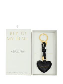 Katie Loxton Key To My Heart Keyring, Black, Black