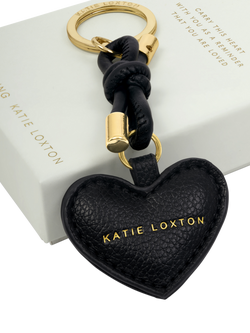 Katie Loxton Key To My Heart Keyring, Black - view 2, Black