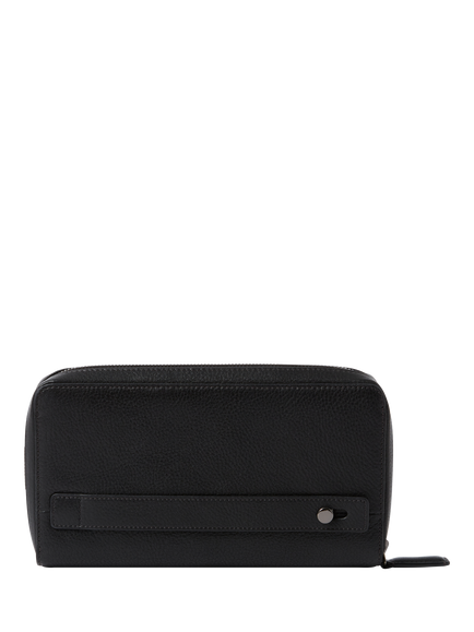 OSPREY LONDON The Compass Leather Travel Wallet, Black - view 2, Black
