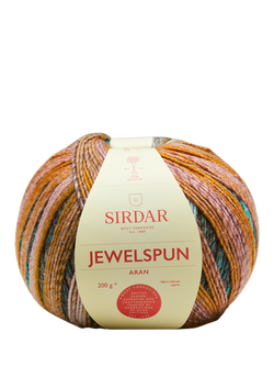 Sirdar Jewelspun Aran Knitting and Crochet Yarn, 200g, Aran Gldn Feldspar