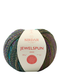 Sirdar Jewelspun Aran Knitting and Crochet Yarn, 200g, Evening Jade