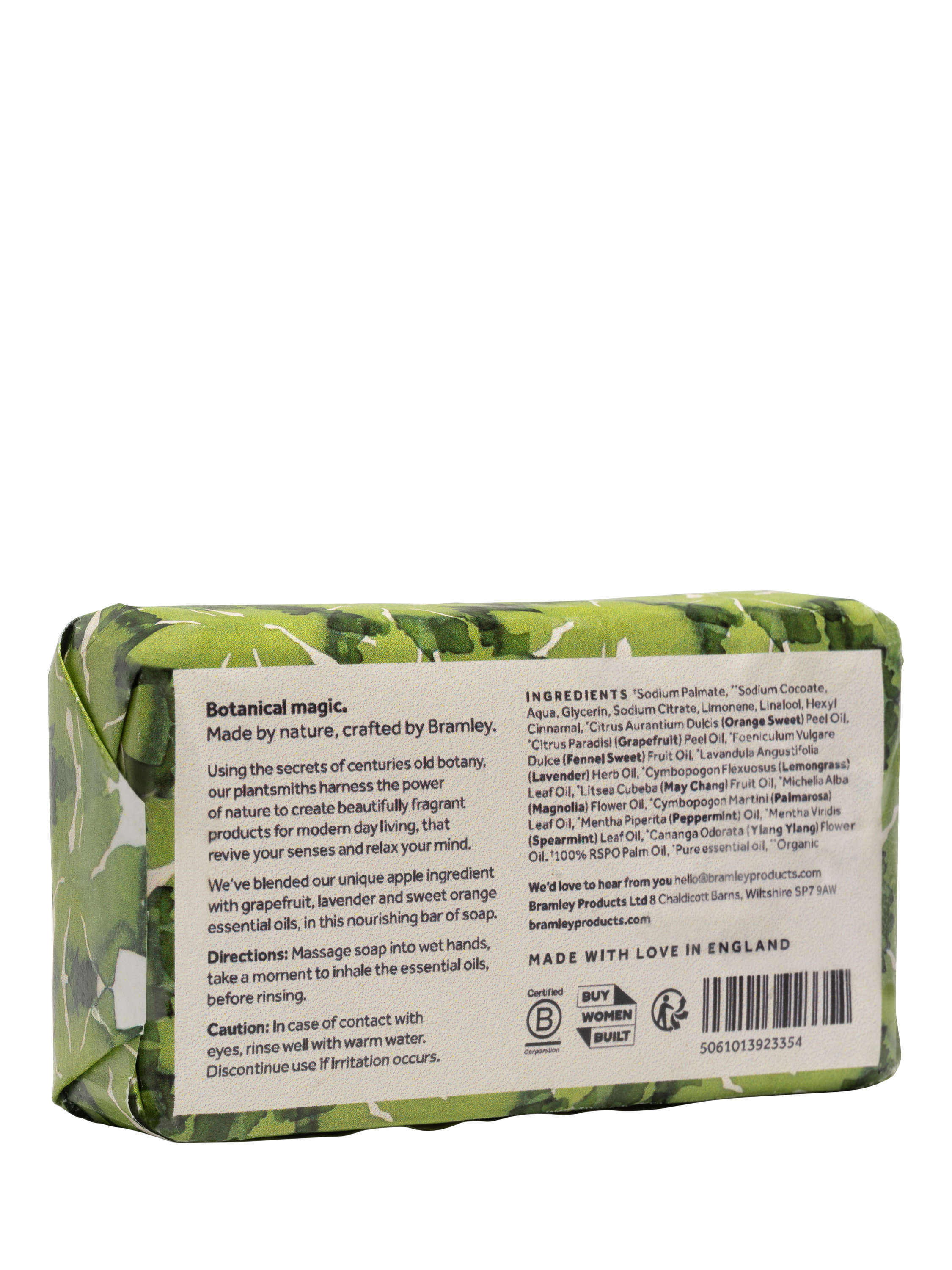 Product image 2 of 3, which shows Bramley Grapefruit, Lavender & Sweet Orange Soap Bar
