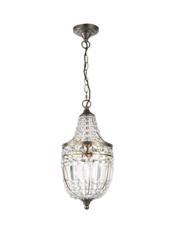 John Lewis La Scala Acorn Crystal Glass Chandelier Ceiling Light, Satin Bronze, Satin Bronze