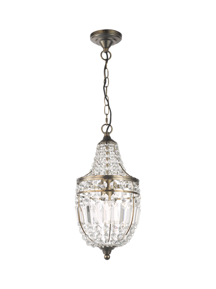 John Lewis La Scala Acorn Crystal Glass Chandelier Ceiling Light, Satin Bronze, Satin Bronze