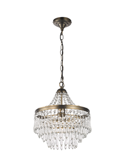John Lewis La Scala Compact Chandelier Ceiling Light, Satin Bronze, Satin Bronze