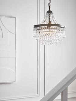 John Lewis La Scala Compact Chandelier Ceiling Light, Satin Bronze - view 2, Satin Bronze