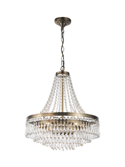 John Lewis La Scala Statement Swag Chandelier Ceiling Light, Satin Bronze, Satin Bronze