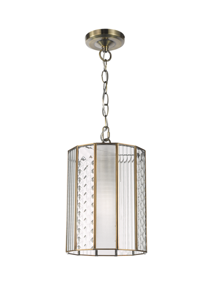 John Lewis Rhea Textured Glass Ceiling Light, Antique Brass, Antique Brass